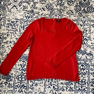 Red-Orange Cashmere Cotton Blend Gap Sweater - M
